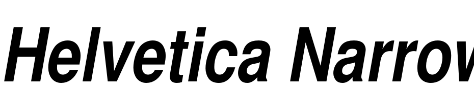 Helvetica Narrow Bold Italic Polices Telecharger